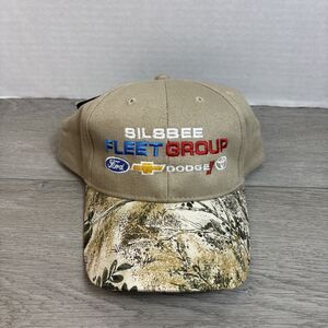 Ford Dodge Baseball Hat Cap Tan Camo Bill, Silsbee Fleet Group Flex Strap NEW